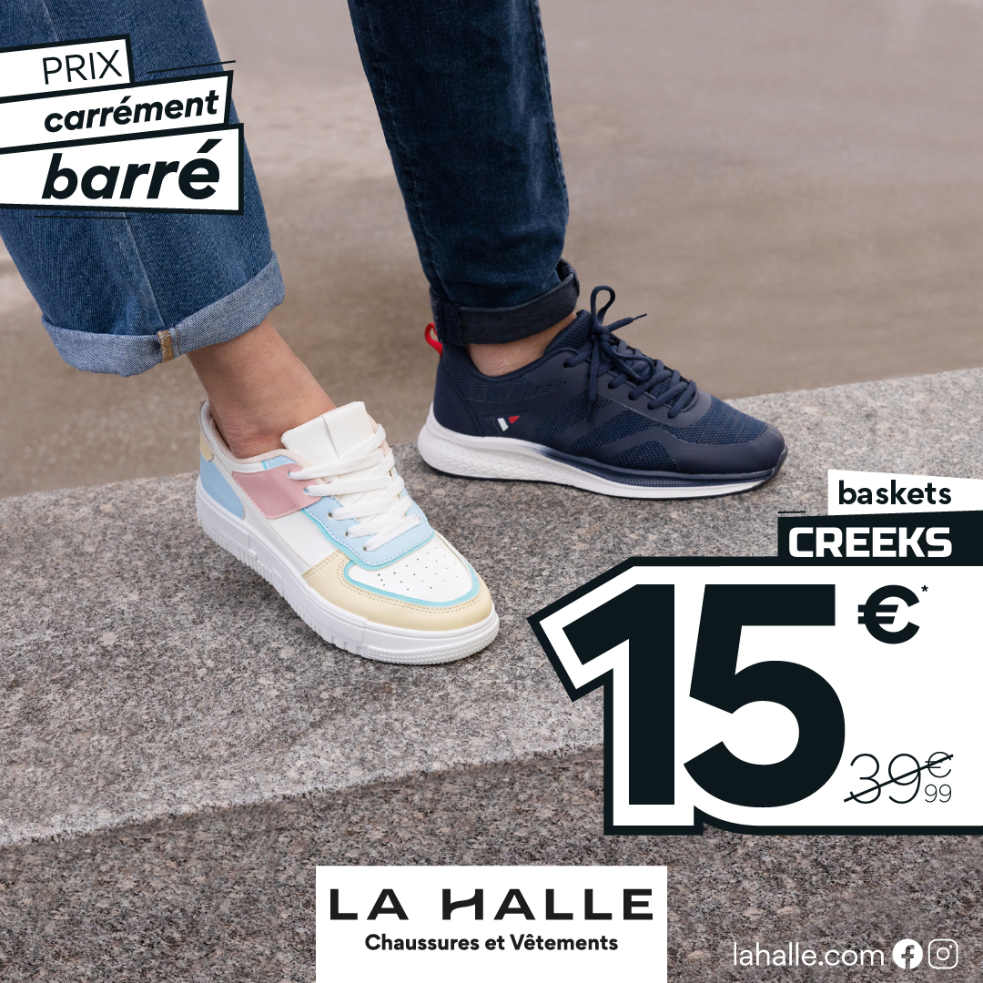 SuperGreen Terville - Baskets creeks à 15€ chez La Halle ! - 1080x1080 2 - 1
