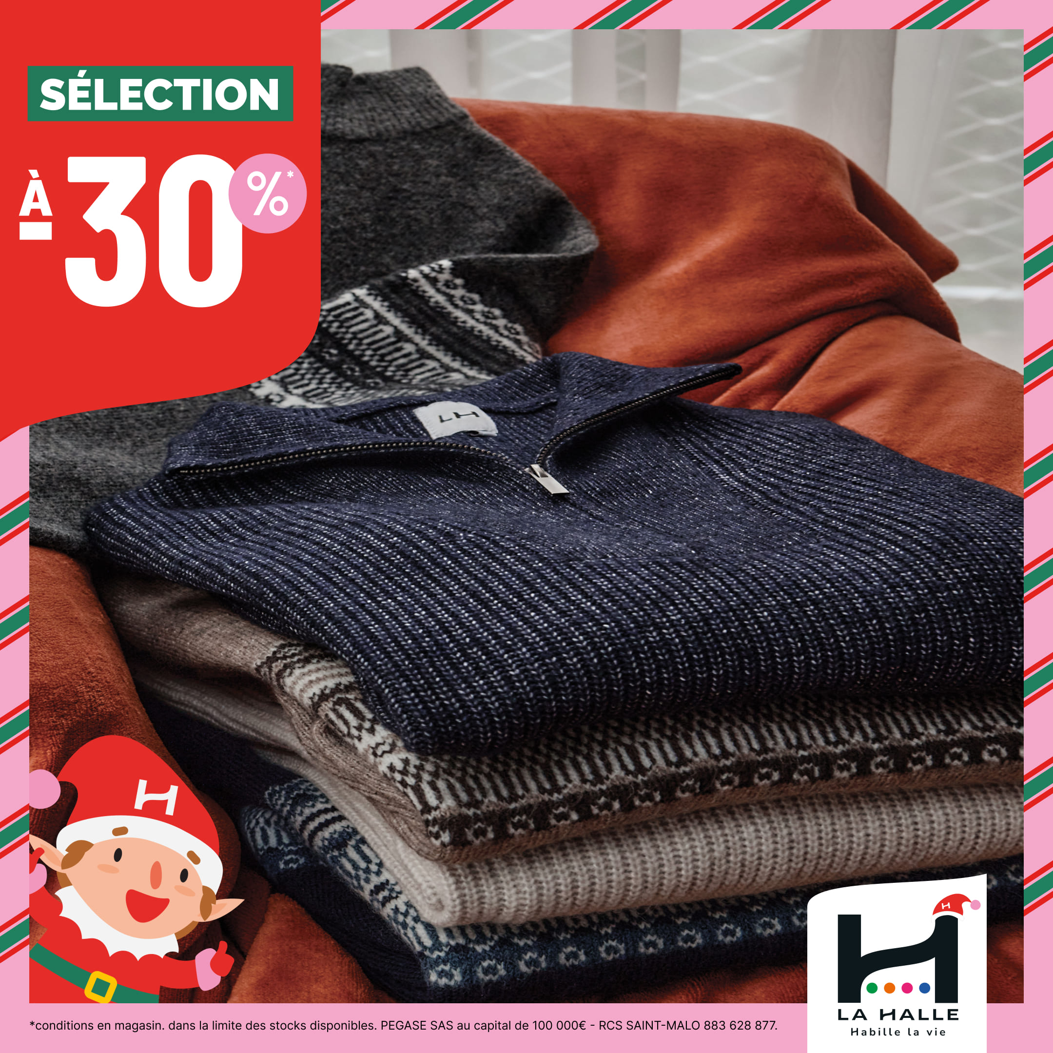 SuperGreen Terville - Sélection de Noël à -30% chez La Halle - 1080x1080 2 - 1