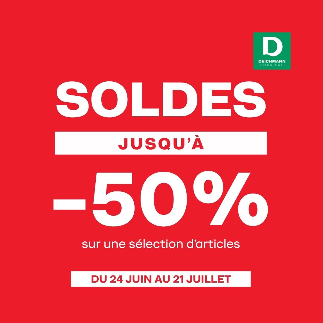 SuperGreen Terville - Soldes : jusqu'à -50% chez Deichmann ! - deichmann soldes 1080x1080 1 - 1
